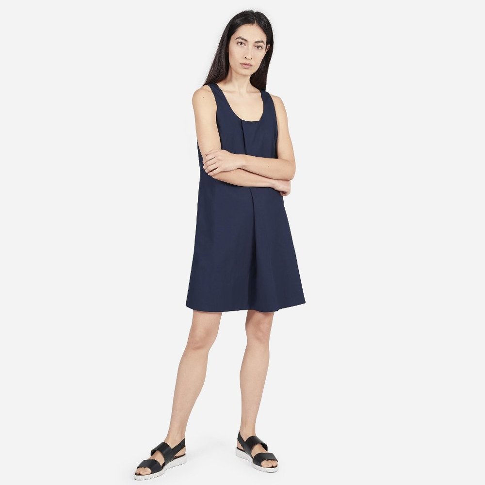 Everlane | Dresses | Everlane The Cotton Poplin Pleated Dress